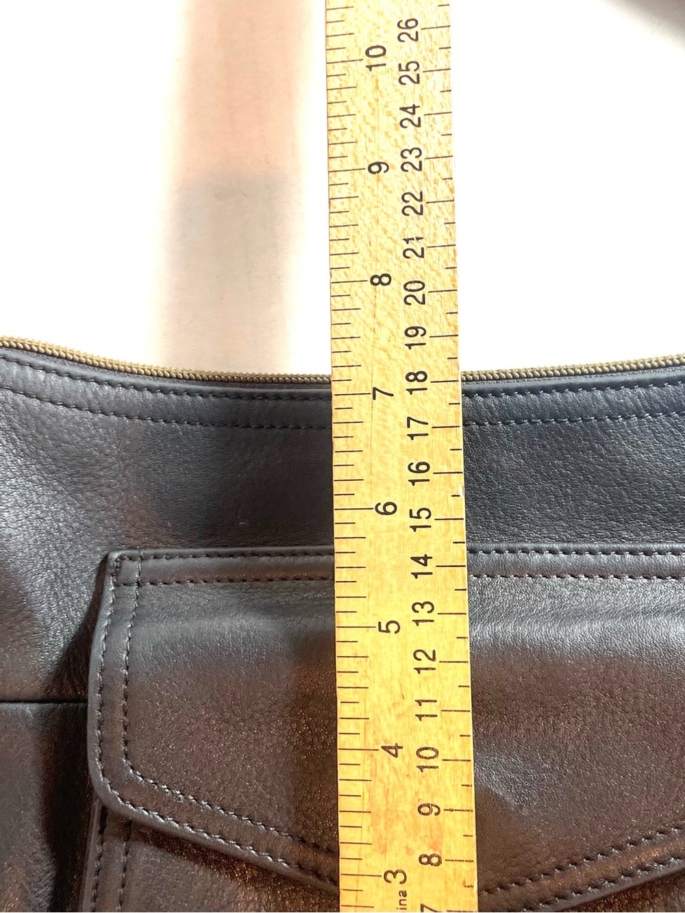 Vintage Fossil 75082 Black 100% Genuine Leather Baguette Shoulder Bag Y2K - Picture 11 of 16